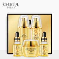 24K Gold Skin Care Sets Moisturizes Shrinks Pore Oil Control 24K Gold Toner Face Cream Emulsion Facial Essence Sets