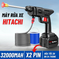 Máy rửa xe Cầm Tay 2 Pin, Hitachi 199V - Máy xịt rửa sân vườn xịt rửa cao áp có tạo bọt tuyết.