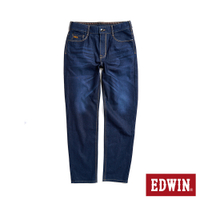 EDWIN 男裝 JERSEYS 迦績 超彈力高腰丹寧錐形迦績褲-原藍磨