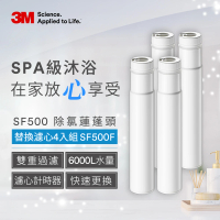 3M ShowerCare SF500 除氯蓮蓬頭替換濾心(SF500-F/超值4入)