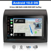 7" 8-Core 64GB Android 10.0 GPS Navi Car Radio Stereo Autoradio for CITROEN JUMPER 2011-2015 With Bluetooth Wifi CarPlay USB