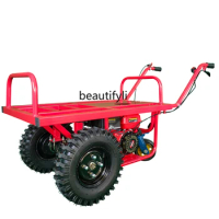 Mountain Climbing Truck Agricultural Platform Trolley Two-Wheel Power Truck Gasoline Trolley