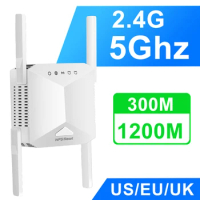 5G WiFi Repeater Wifi Amplifier Signal Wifi Extender Network Wi fi Booster 1300Mbps 5 Ghz Long Range Wireless Wi-fi Repeater