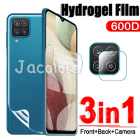 3IN1 FHydrogel Film For Samsung Galaxy A12 Nacho A32 4G A42 5G Water Gel Screen Protection For Samsung A 42 12 32 Camera Glass