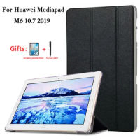 Ultra-thin Cover for Huawei MediaPad M6 10.8 inch Tablet PC Protective Case for 2019 Huawei MediaPad M6 10.8" SCM-W09/AL00+film