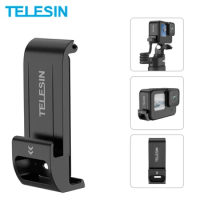 TELESIN For GoPro12 Waterproof Battery Side Cover Easy Removable Type-C Charging Cover Port For GoPro Hero 9 10 11 12 Battery