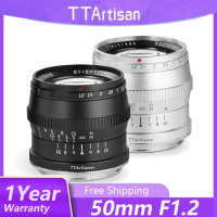 TTArtisans 50mm F1.2 APS-C Lens for MFT Canon EOS M Sony E mount Fujifilm X mount Nikon Z Sigma L Mount Camera Body