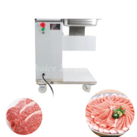 Automatic 2.5-20mm Meat Slicer Electric Stainless Steel Raw Meat Slicer Beef Lamb Slicer Cutter Meat Cube Cutting Machine