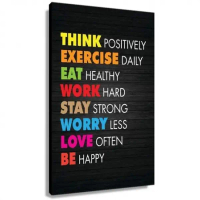Lukisan Poster, Inspirasi dan Motivasi, Gambar Seni Kanvas, untuk Hiasan Dinding, Bilik Mandi, Dapur