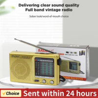 Plastic Emergency Weather Radio Full Band Portable Weather Radio SW AM FM Handheld Mini Radio Battery Powered for Indoor Outdoor