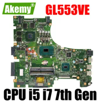 GL553V Notebook Mainboard CPU I5 I7 7th Gen GTX1050/GTX1050Ti For ASUS GL553VE GL553VD GL553VW GL553V ZX53V Laptop Motherboard