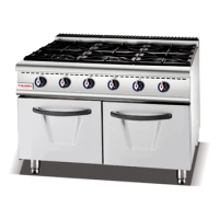 Restaurant Appliances Commercial 6 Burner Range Gas Stove Wholesale Price 6 Burner Gas Cooker With Oven