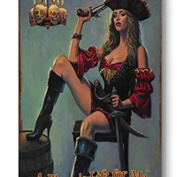 A Pirate'S Life For Me Sexy Sexy Beauty Sexy Female Pirate Retro Funny 8"x12" Bar Pub Club Man Cave Home Garage Cafe