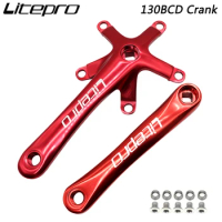 Litepro Bicycle Crankset Integrated Chainring Crank 45/47/53/56/58T MTB Road Bike 130BCD Single Chainwheel Crankset Parts