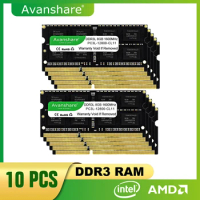 10PCS Avanshare Ram DDR3 4gb 8gb 1333MHz 1600MHz Sodimm Notebook memory 1.35V 1.5V Memoria Ram ddr3 Laptop Memory For Intel AMD