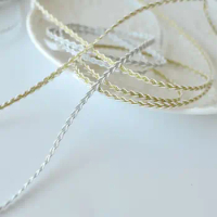 5m Gold Silver Lace Trim Ribbon Curve Lace Fabric Sewing Centipede Braided Lace Wedding Craft DIY Clothes Accessories Decoration
