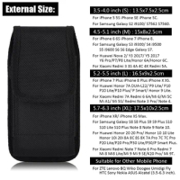 Universal Nylon Holster for iPhone Samsung Huawei Xiaomi Doogee Mens Waist Pack Belt Clip Bag for 3.5-6.3 inch Mobile Phones