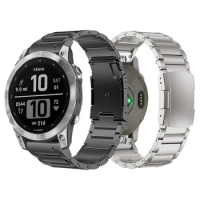 Titanium alloy QuickFit 26mm 22mm Watch Band For Garmin Fenix 7 7X Pro Solar 6X 6 5 5X Metal Strap For Epix Pro (Gen 2) Bracelet