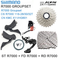 Shimano 105 R7000 Groupset 2x11s Road Bike Bicycle Groupset ST+FD+RD+CS+CN/KMC 11-28T 11-30T 11-32T R7000 Bicycle Kit