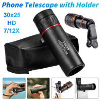 HD 30x25 Monocular Telescope Mobile Phone Camera Lens Mini Portable Travel Hunting Bird Watching Tar