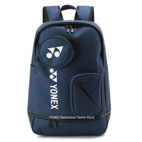 YONEX Backpack Waterproof Artifical Leather Badminton Bag With Shoes Compartment &amp; Small Pockets For Women Men