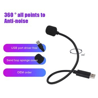 Adjustable USB Laptop Microphone Mini Studio Speech Anti-noise Stand Microphone with Holder for Desktop PC Microphone Condenser