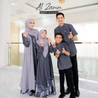 Akifa || Al Zamm Family Sarimbit, Dress Mom, Dress Girl, Koko Boy, Koko Dad Muslim Pasangan Keluarga