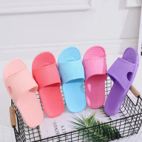 New Home Slippers Summer Indoor Floor Non-slip Slippers Couple Family Women and Men Hotel Bathroom Bath Sandal Slippers Shoes