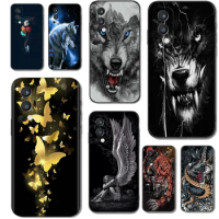 For OnePlus Nord 2 5G Case Back Cover For One Plus Nord 2 5G Phone Coves for Nord2 5G black tpu case Tigers Animals Flowers