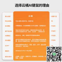 云橘P1智能AI滑鼠充電通用人體工學語音滑鼠