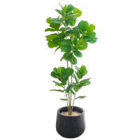 Large Artificial Ficus Plants Branches Plastic Fake Leafs Green Banyan Tree For Home Garden Room Shop Decor Tropical Tree