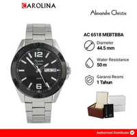 Jam Tangan Pria Alexandre Christie AC 6518 MEBTBBA Black Dial Stainless Steel Strap