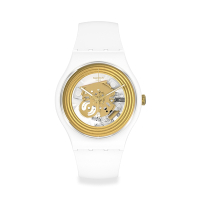 Swatch New Gent 原創系列手錶GOLDEN RINGS WHITE 金與白(41mm)