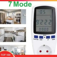Watt Meter Stop Kontak Pengukur Daya Listrik Wattmeter KWH Volt Ampere Digital Power Meter AC Voltme