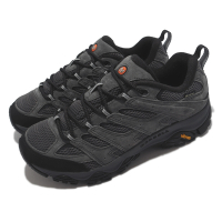 Merrell 登山鞋 Moab 3 GTX Wide 寬楦 男鞋 灰 黑 防水 黃金大底 襪套式 Gore-Tex ML035799W