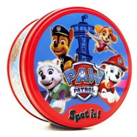 Spot It Paw Patrol Dobble Card Game Toys Iron Box card Fun Family Child Board Puzzle Game Holidays Camping Tin Box Birthday