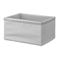 BAXNA 收納盒, 灰色/白色, 26x34x18 公分