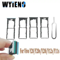 10PCS Wyieno Brand New SIM Card Tray For Vivo Y20 Y20s Y20i Y12s Y12a Y11s Sim Holder Slot Adapter Reader Pin