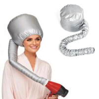 Adjustable women's hair dryer quick hair dryer hat, home hair salon accessories, silver pink portable soft hair dryer hat
