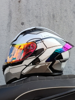 新國標3C雙鏡片揭面盔ORZ摩托車頭盔四季藍牙全盔夏季個性尾翼