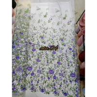 BAHAN/KAIN TILLE GARDEN BUNGA 3D/TILLE BORDIR BUNGA