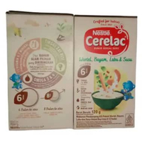 Cerelac Bubur Sereal Susu 120gr Cerelac Bubur Wortel Bayam Labu 120gr (Hijau)