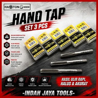 HASSTON Hand Tap M 3 4 5 6 7 8 10 12 14 - Alat Tap Pembuat Drat Ulir isi 3 Pcs Mata Handtap Taps 377