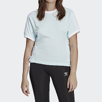 Adidas Original Laced Tee [HK5063] 女 T恤 舒適 兩側綁帶 時尚 個性 國際版 淡綠