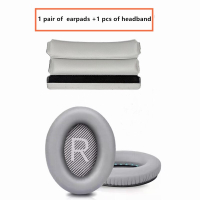 เปลี่ยนหูฟังหนังสำหรับ BOSE QuietComfort QC35 25 AE2 AE2i คาดศีรษะนุ่ม earmuff แขน