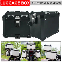Motorcycle Aluminum Luggage Box Storage Top Case Pannier Side High Capacity Toolboxs For Honda CB400X CB500X 2019 2020 2021 2022