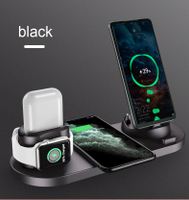 Wireless Charger 6 In 1 Fast Wireless Charging Dock Charging Station Rotating Plug Multi-Device Char