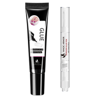 15g Semi Solid Nail Glue Gel with 5ml Remover Pen Super Glue for Press On Nails No UV Light Needed L