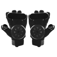 1 Pair Skateboard Drift Gloves Longboard Downhill Slide Armguard Gloves Cycling Full Finger Protection Gloves Durable Black