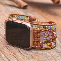 Exquisite Smart Watch Band BOHO Vegan Apple Watch Band Ethnic Seed Beads Handmade Apple Watch Strap Wholesale&amp;Dropshipping